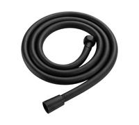 Tuyau de douche en acier inoxydable, raccord salle bains, Tube bain souple PVC, tuyau d'eau 1.5 mètres (noir, argent) Pour Salle De Bain(Black)