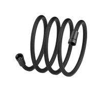 Tuyau de douche en Nylon 1.5/2M, Tube Flexible Anti-enroulement et antidéflagrant, Interface haute pression G1/2, tuyau de bain-douche(ABS Nuts Black,1.5M)