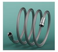 Tuyau de douche en nylon tressé - Connexion universelle à 4 points, résistant aux explosions et anti-torsion - Pour eau chaude et froide - Design résistant aux fuites - Noir - 1,5 m