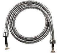 Avizar Tuyau de Douche Flexible 2m avec Double Écrou Anti-corrosion Argent
