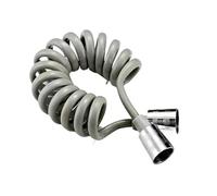 Tuyau de douche flexible à ressort de 5 m et 2 m, design de ligne téléphonique for salle de bain, lavabo, toilettes, bidet, pulvérisateur, accessoires de plomberie(Grey-1.5M)