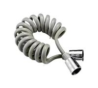Tuyau de douche flexible à ressort de 5 m et 2 m, design de ligne téléphonique for salle de bain, lavabo, toilettes, bidet, pulvérisateur, accessoires de plomberie(Grey-2M)