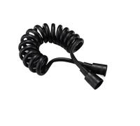 Tuyau de douche flexible à ressort de type ligne téléphonique 1,5/2 m, tuyau d'eau, toilettes, baignoire, pistolet pulvérisateur, accessoires de salle de bain (noir, 1,5 m)