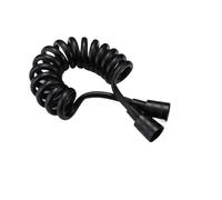 Tuyau de douche flexible à ressort de type ligne téléphonique de 1,5/2 mètres Tuyau d'eau Toilette Siège Baignoire Pistolet de pulvérisation Tuyau de raccordement(schwarz,2M)