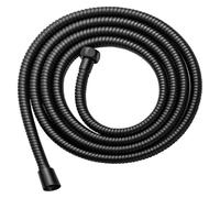 Tuyau de douche flexible en acier inoxydable chromé, 1,5 m/2 m/3 m, G1/2 pouce, rallonge pommeau(Black,300cm)