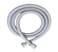 Tuyau de douche flexible en acier inoxydable chromé, 1,5 m/2 m/3 m, pièce, argent, G1/2 pouce, rallonge pommeau(White,200cm)