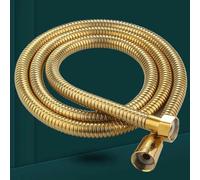 Tuyau de douche Flexible en acier inoxydable doré, Long tuyau d'eau de douche de salle de bains, Extension de tuyau de plomberie, Tube de traction-200 cm