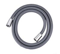 Tuyau de douche flexible en nylon avec performance anti-nœuds et raccord à 4 points pour compatibilité avec les luminaires de salle de bain (Gris (1,5))