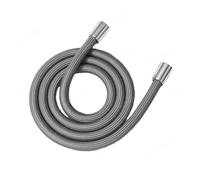 Tuyau de douche flexible en nylon haute pression, 1,5/2 m, GI/2, universel, accessoires de salle de bain(Szary,1.5M)