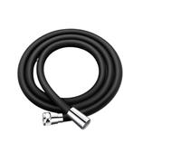 Tuyau de douche flexible en silicone de 1,5/2/3 m, 1 pièce, rallonge d'eau for salle de bain, tuyau de plomberie, tube de traction, accessoires(Black,1.5M)