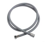 Tuyau de douche flexible en silicone de 1,5 m compatible avec bras de douche standard et interfaces filetées pour salle de bain (gris)