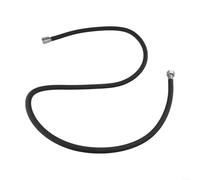 Tuyau de douche flexible en silicone de 1,5 m compatible avec bras de douche standard et interfaces filetées pour salle de bain (noir)