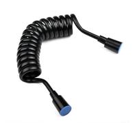 Tuyau de douche flexible pour bidet, tuyau à ressort rétractable de 2 m avec construction en PU + cuivre, pour pulvérisation de toilettes et raccord de valve d'angle