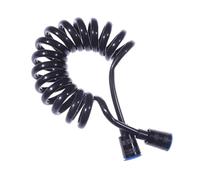 Tuyau de douche for bidet 1,5/2 m avec capuchon en cuivre, flexible à ressort d'expansion, tuyau d'eau, accessoires de salle de bain(schwarz,2m)