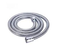 Tuyau de douche noir, Extension d'eau de jardin, tuyau Flexible de 1.5/2M, accessoires nouveaux tuyaux SUS304, tuyaux extensibles for salle de bains, 1 pièce(Silver,2m)