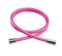 Tuyau De Douche, Non-Toxique PVC Flexible De Douche Anti-Torsion Et Anti-Pliure Remplacer Tuyau De Douche À Main, Chrome(2M),Rose