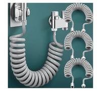 Tuyau de douche rétractable universel G1/2 de 2 m pour salle de bain, toilettes, bidet, évier, design anti-fuite, facile à installer