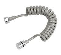 Tuyau de Douche Télescopique, DEANKEJI 2 Mètre Tuyau de Ressort de Salle de Bain, Acier Inoxydable Tuyau en Spirale, Tuyau Long pour Pulvérisateur, Toilette, Bidet, Robinet