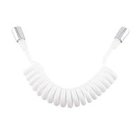 Tuyau de Douche télescopique Flexible, Ressort en ABS Tuyau de Douche Flexible pour l'eau de plomberie Toilette Bidet Pulvérisateur Pistolet Salle de Bain,Tuyau de Douche,Flexibles de douche(Blanc)