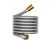 Tuyau de douche, Tuyau de douche en acier inoxydable, chambre à air 10mm, argent 1.5-3M for la plomberie salle bains(2.0M)