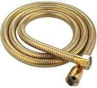 Tuyau de douche universel en acier inoxydable 1 m/1,5 m - Raccord standard - Extensible - Anti-torsion - Flexible - Universel - Raccord G 1/2 (doré, 1,5 m)