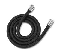 Tuyau de douche universel en nylon haute pression, flexible et lisse, 1,5/2 m, anti-enroulement, GI/2(Black,2.0M)