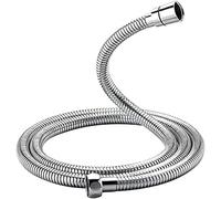 Tuyau de Douche Universel (G1/2 Pouces, 1,5 m), Tuyau de Douche Anti-Torsion et Anti-Torsion, Acier Inoxydable/Chrome