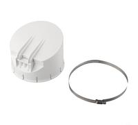 Tuyau de drainage en PVC - Bouchon de valve à fermeture automatique - Anti-preuve - 50 à 160 mm - Blanc - Pour jardin, balcon (160)