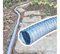 Tuyau de Drainage français perforé, 4 Pouces, Flexible et perméable, avec Fil d'acier, Grande capacité de pénétration, Filtre Les débris, pour Les Champs agricoles, Les eaux pluviales et Les