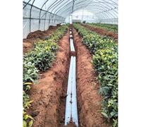 Tuyau de drainage français perforé et flexible de 8 cm, 5 m de toile non tissée, solution de drainage extensible pour cour, jardin, pelouse, trottoir, terrasse - Système d'infiltration douce