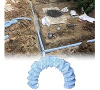 Tuyau de Drainage français perforé, Flexible de 2/3/4/6 Pouces - Tissu Non tissé perforé pour Drainage de Cour, de Maison, de Jardin, de pelouse et d'aménagement paysager (15 cm, L 70 pi/21,