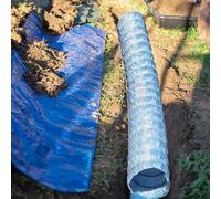 Tuyau de drainage perforé pour jardins gorgés d'eau, tuyau de drainage ondulé flexible personnalisé de 50 mm pour cour, trottoir, pelouse, terrasse et zones inclinées