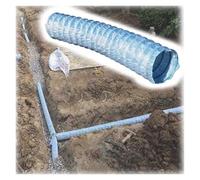 Tuyau de drainage perforé, système de drainage français pour drainage de cour, 1,5 à 30 m, 15,2 cm de diamètre, kit de tube de drainage paysager
