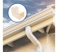 Tuyau de drainage PVC polyvalent pour gouttière avec connecteur coudé rond pour systèmes de gouttières résidentiels