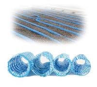 Tuyau de drainage souterrain flexible, Tuyau de drainage perméable for aménagement paysager avec filtre non tissé en fil d'acier, diamètres et longueurs multiples(Dia-8cm(3.1in),L45ft/13.7m)