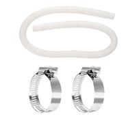 Tuyau de filtre à piscine tuyau de remplacement de piscine 150 cm avec 2 pcs pinces Adaptateur Set Lightweight Flexible durable pour les piscines au-dessus du sol maintient la propreté