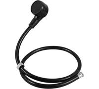 Tuyau de Flexible Noir Pommeau pour Lavabo de Salon 4 CM | Plastique et Acier Inoxydable, Rinçage Précis des Cheveux, Économie D’eau, Installation sur Robinet, Rangement Facile