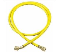 Tuyau de fouet flexible pour recharge gaz réfrigérant, 1/4", sae x 1500 mm, avec dépresseur R22/R134a/R404 R12/R407C/R600/R290 (Jaune)