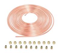 Tuyau de Frein 10m 5mm Diamètre Extérieur, Conduite Générale de Frein 3/16" de Rechange pour Automobile avec 20 Écrous de Fixation par Poweka