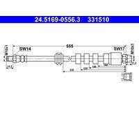 Tuyau de frein ATE 24.5169-0556.3 pour BMW