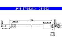 TUYAU DE FREIN FLEX. BMW T. 1/2/3/4/X1 04- LE/PR