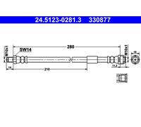 Flexible de frein ATE 24.5123-0281.3
