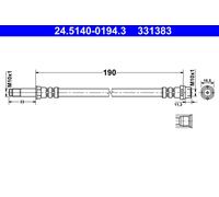 TUYAU DE FREIN FLEX. VW T. MULTIVAN/T5/T6 03- LE/PR
