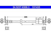 TUYAU DE FREIN FLEXIBLE. AUDI P. A4 00-09 LE/PR