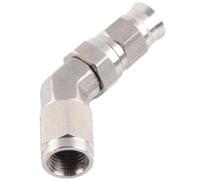 Tuyau de frein Tuyau De Frein Droit AN3 45 À 90 Degrés En Acier Inoxydable, Embouts Pivotants PTFE, Adaptateur Raccord Femelle Flexibles de frein(BJ03-45A)