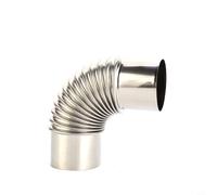 Tuyau de fumée coudé à 90° pour poêle de cheminée, pièce coudée résistante à la chaleur et convient pour poêles et tuyaux de chauffage, 60/70/80 mm (80 mm)