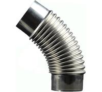 Tuyau De Fumée De Poêle Angle 45 ° Tuyau D'échappement De Cheminée, 60mm/70mm/80mm/90mm/100mm/110mm Cheminée De Poêle À Bois En Acier Inoxydable, Tuyau D'échappement De Chauffe-eau(90mm)