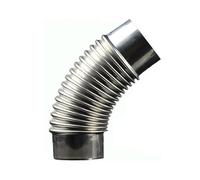 Tuyau de Fumée de Poêle Coudé à 45° - Ø 100-200 mm - Galvanisé - Adaptateur de Conduit de Cheminée Résistant à l'Chaleur