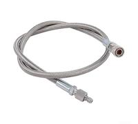 Tuyau de gonflage à air haute pression 61/91,4 cm, ligne de remplissage en PTFE avec connexion rapide, tube de transfert argenté 4500 PSI pour remplissage de gaz sous-marin + (91,4 cm)