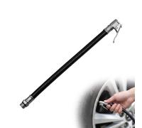 Tuyau de Gonflage de Pneu 12,5mm | Rallonge de Gonflage Flexible en Caoutchouc Noir pour Compresseur d'Air et Pompe de Voiture, Adaptateur de Valve Schrader pour Vélo, Moto et Auto (1 Pièce)